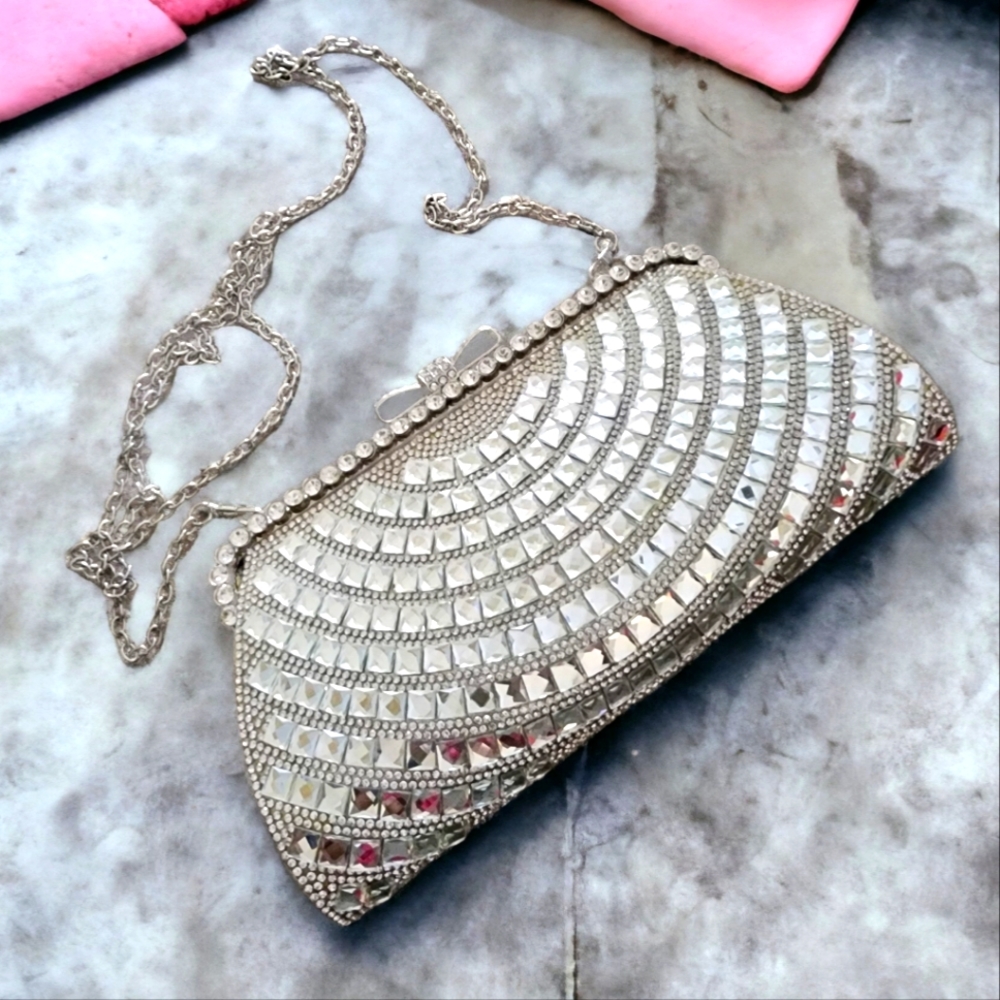 Lulu Townsend Vintage Silver Clutch